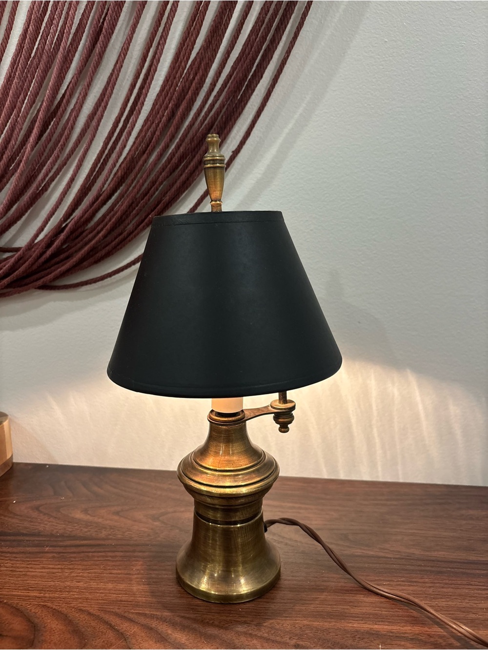 Vintage Brass Underwriters Laboratories Inc. Portable Table Lamp